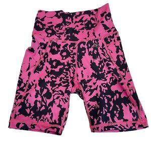 Adidas NWT Abstract Floral Print Fuchsia | XS | Gym Biking Exercise Shorts